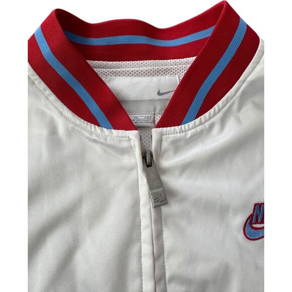 VTG Nike Air Revolution short sleeve zip long jacket white red blue XL - Picture 6 of 16